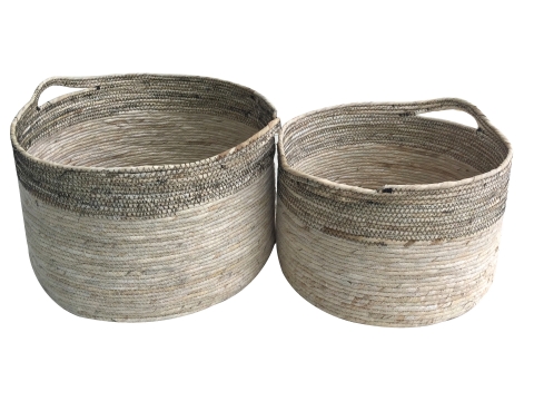 2pc maize  storage basket 